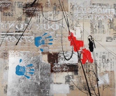 TWO BLUE HANDS von WEBER Albert auf Kunstpavillon.com