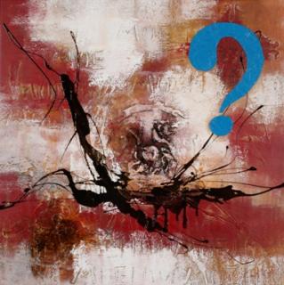 QUESTION MARK BLUE von WEBER Albert auf Kunstpavillon.com