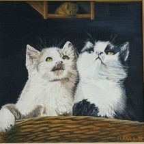 „Katz und Maus” - Künstler „FLEIDL Ludwig” Katz und Maus - Künstler FLEIDL Ludwig; auf der Kunstplattform Kunstpavillon.com