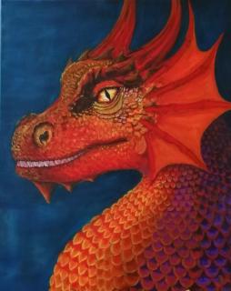 Kleiner Drache von HäNTZSCHEL Jutta - Zu meiner Ausstellung Kleiner Drache.jpg