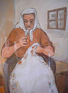 Stickerin von KOLLREIDER Oswald auf Kunstpavillon.com