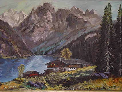 Bauernhof am See von UNTERTROGER Franz auf Kunstpavillon.com