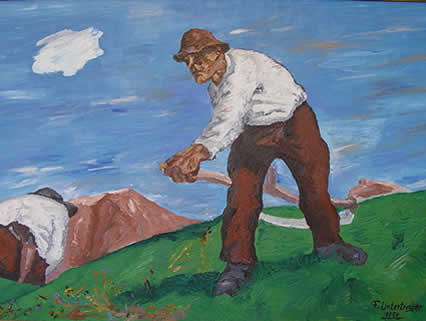 Bergmäher modern von UNTERTROGER Franz auf Kunstpavillon.com